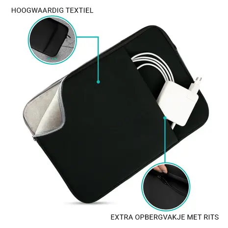 Coverzs Coverzs Laptoptasche 15.6 Zoll & 17 Zoll (Schwarz) Coverzs Coverzs Laptoptasche 15.6 Zoll & 17 Zoll (Schwarz)