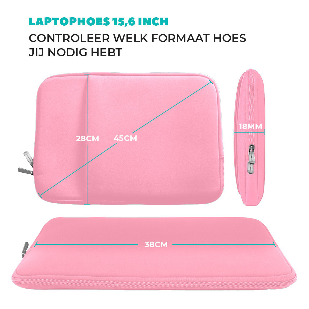 Coverzs Coverzs Laptoptasche 15.6 Zoll (Rosa) Coverzs Coverzs Laptoptasche 15.6 Zoll (Rosa)