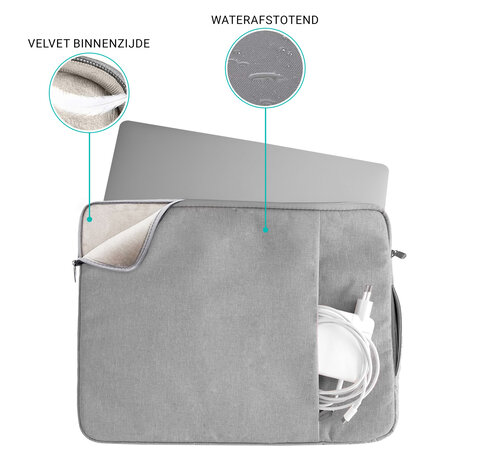 Coverzs Coverzs Luxus Laptoptasche 15.6 Zoll (Grau) Coverzs Coverzs Luxus Laptoptasche 15.6 Zoll (Grau)