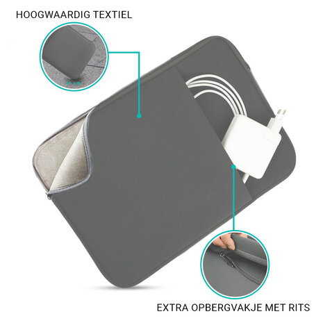 Coverzs Coverzs Laptoptasche 15.6 Zoll (Grau) Coverzs Coverzs Laptoptasche 15.6 Zoll (Grau)