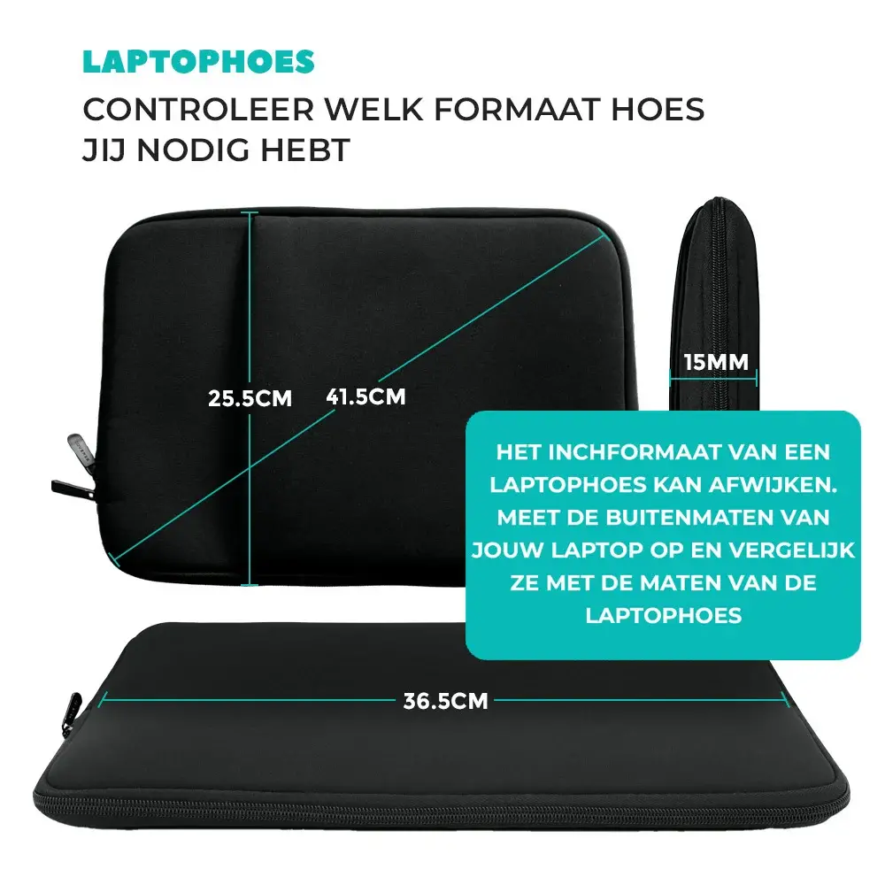 Coverzs Coverzs Laptoptasche 15,6 Zoll (Schwarz) Coverzs Coverzs Laptoptasche 15,6 Zoll (Schwarz)