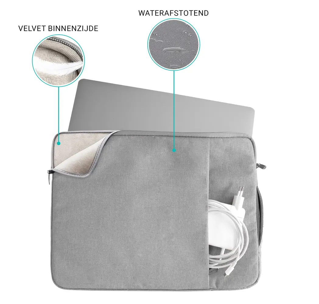 Coverzs Coverzs Luxus Laptoptasche 14 Zoll (Grau) Coverzs Coverzs Luxus Laptoptasche 14 Zoll (Grau)