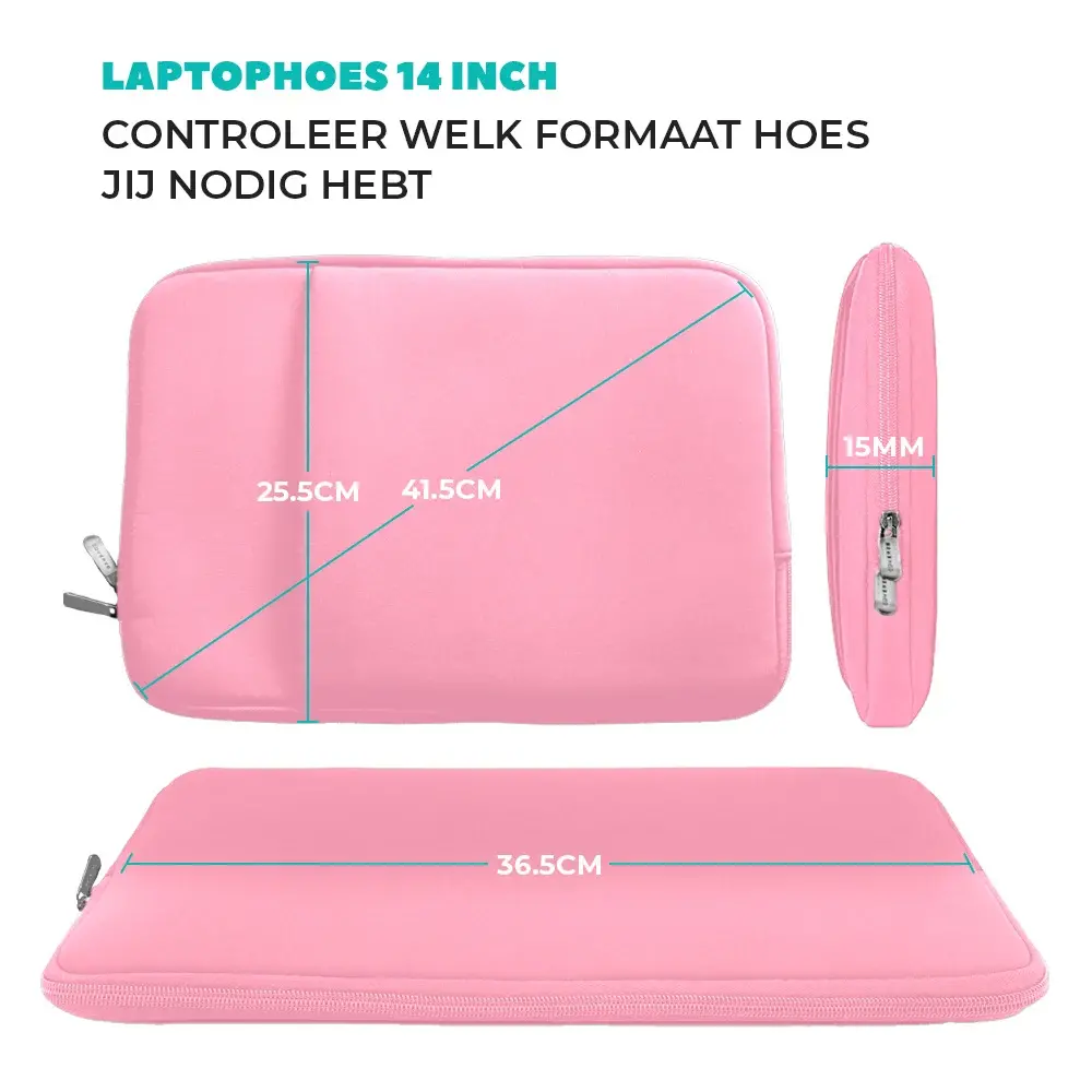 Coverzs Coverzs Laptoptasche 14 Zoll (Rosa) Coverzs Coverzs Laptoptasche 14 Zoll (Rosa)