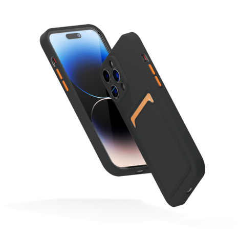 ShieldCase® ShieldCase iPhone 15 Pro Silikon Hülle mit Kartenfach (Dunkelblau) ShieldCase® ShieldCase iPhone 15 Pro Silikon Hülle mit Kartenfach (Dunkelblau)