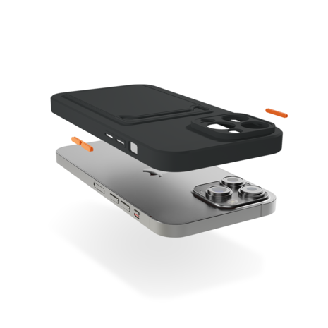 ShieldCase® ShieldCase iPhone 15 Pro Silikon Hülle mit Kartenfach (Dunkelblau) ShieldCase® ShieldCase iPhone 15 Pro Silikon Hülle mit Kartenfach (Dunkelblau)