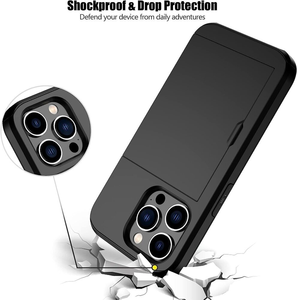 ShieldCase® ShieldCase iPhone 15 Pro Kartenfach Hülle mit Slider (Schwarz) ShieldCase® ShieldCase iPhone 15 Pro Kartenfach Hülle mit Slider (Schwarz)