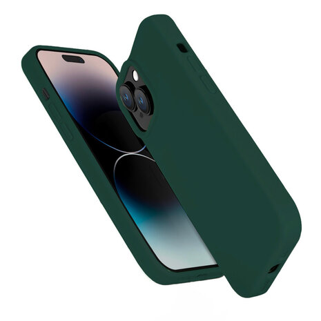 Coverzs Coverzs iPhone 15 Solid Silikon Hülle (Dunkelgrün) Coverzs Coverzs iPhone 15 Solid Silikon Hülle (Dunkelgrün)