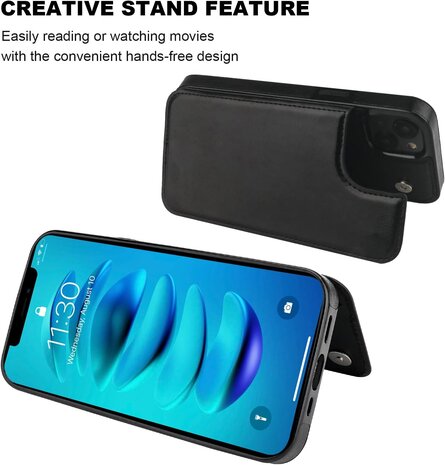 ShieldCase® ShieldCase iPhone 15 Wallet Case (Schwarz) ShieldCase® ShieldCase iPhone 15 Wallet Case (Schwarz)