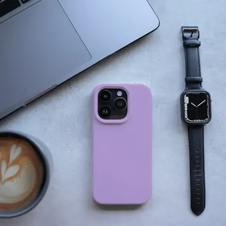 Coverzs Coverzs iPhone 15 Pro Solid Silikon Hülle (Helllila) Coverzs Coverzs iPhone 15 Pro Solid Silikon Hülle (Helllila)