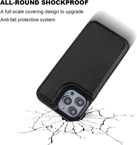 ShieldCase® ShieldCase iPhone 15 Pro Wallet Case (Schwarz) ShieldCase® ShieldCase iPhone 15 Pro Wallet Case (Schwarz)