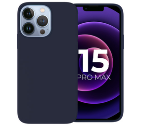 Ceezs iPhone 15 Pro Max Hülle Silikon (Dunkelblau)