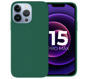 Ceezs iPhone 15 Pro Max Hülle Silikon (Dunkelgrün)