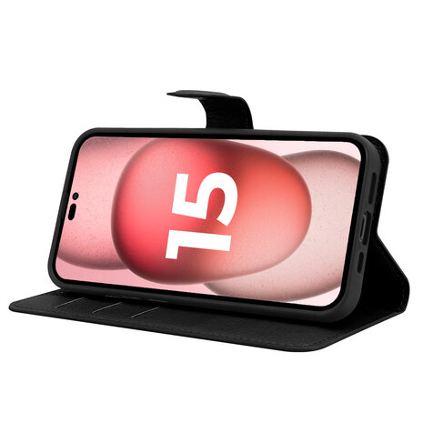 ShieldCase® ShieldCase iPhone 15 Bookcase (Schwarz) ShieldCase® ShieldCase iPhone 15 Bookcase (Schwarz)
