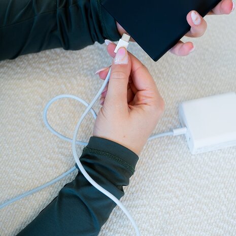 ShieldCase® ShieldCase USB-C auf USB-C kabel für Samsung-Modelle 1 Meter (Blau)