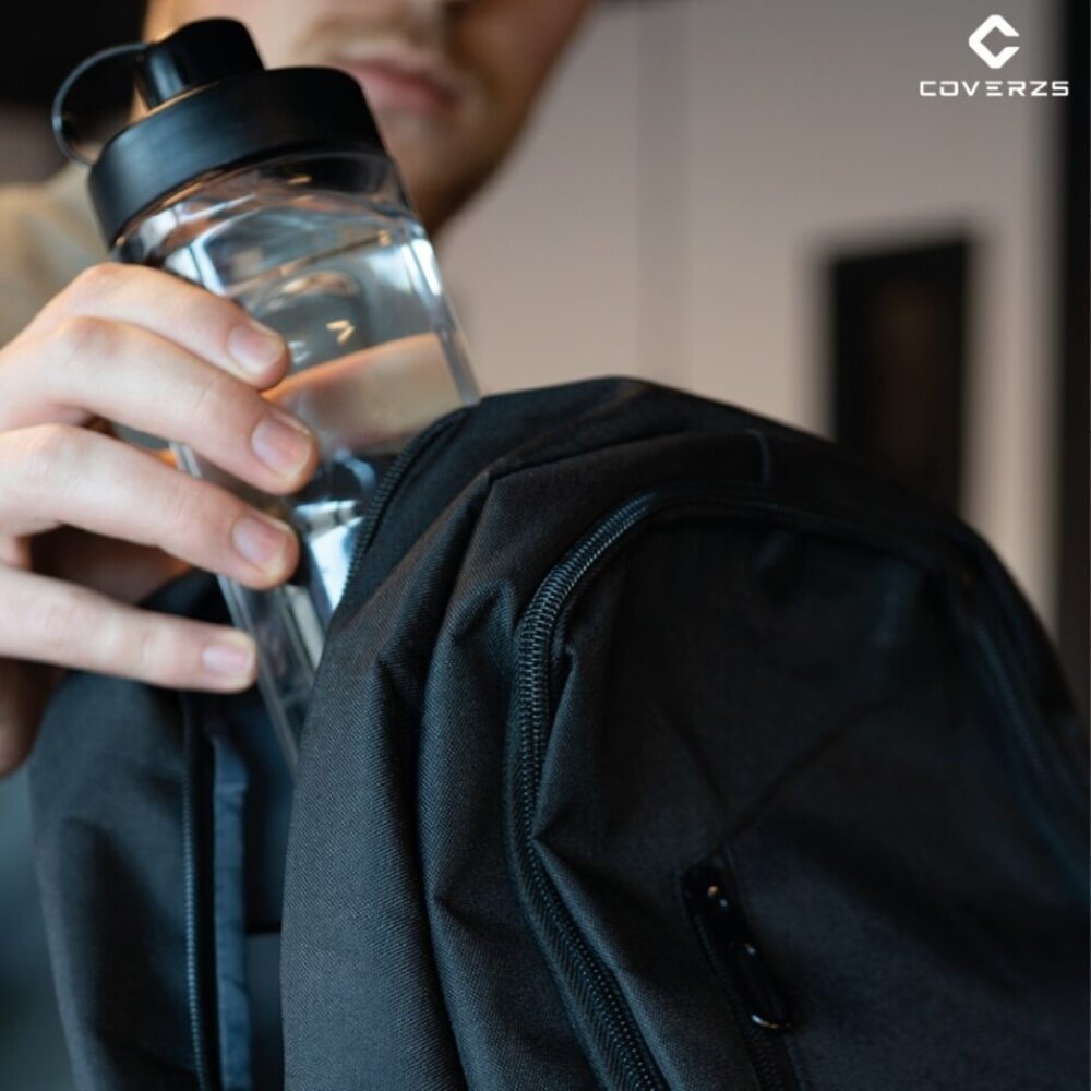 Coverzs Coverzs Anti-Diebstahl-Rucksack mit Laptop-Fach (schwarz)