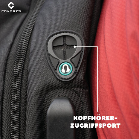 Coverzs Coverzs Anti-Diebstahl-Rucksack mit Laptop-Fach (schwarz)