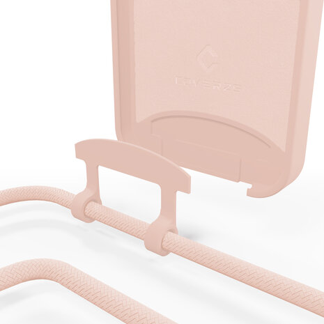 Coverzs Coverzs iPhone 15 Pro Max Silikonhülle mit Band (Rosa) Coverzs Coverzs iPhone 15 Pro Max Silikonhülle mit Band (Rosa)