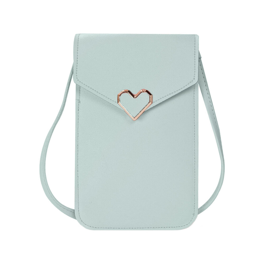 Coverzs Coverzs Handytasche Leder mit Herz (Hellblau) Coverzs Coverzs Handytasche Leder mit Herz (Hellblau)