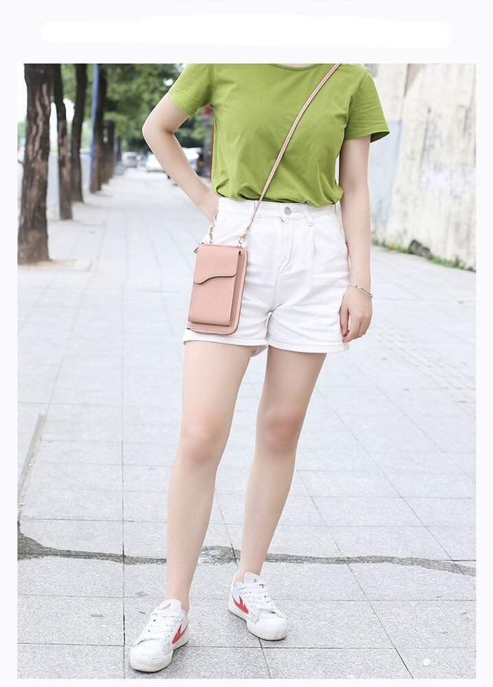 Coverzs Coverzs Handytasche Leder mit Geldbörse (Rosa) Coverzs Coverzs Handytasche Leder mit Geldbörse (Rosa)