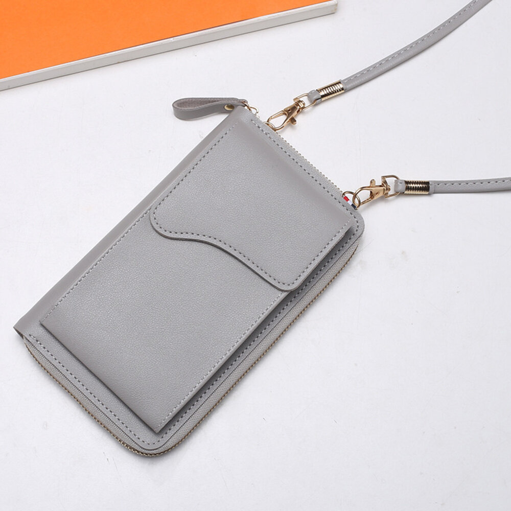 Coverzs Coverzs Handytasche Leder mit Geldbörse (Grau) Coverzs Coverzs Handytasche Leder mit Geldbörse (Grau)