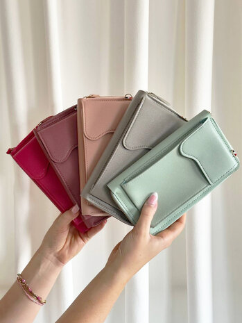 Coverzs Coverzs Handytasche Leder mit Geldbörse (Lavendel) Coverzs Coverzs Handytasche Leder mit Geldbörse (Lavendel)