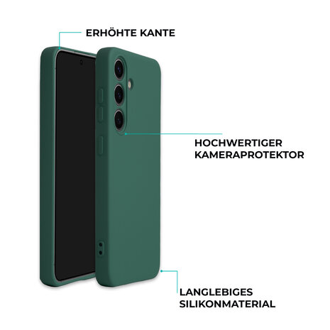 ShieldCase® ShieldCase Samsung Galaxy S24 Silikonhülle (dunkelgrün) ShieldCase® ShieldCase Samsung Galaxy S24 Silikonhülle (dunkelgrün)
