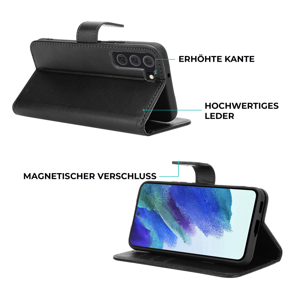 ShieldCase® ShieldCase Samsung Galaxy S24 Bücherhülle (schwarz) ShieldCase® ShieldCase Samsung Galaxy S24 Bücherhülle (schwarz)