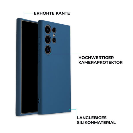 ShieldCase® ShieldCase Samsung Galaxy S24 Ultra Silikonhülle (dunkelblau) ShieldCase® ShieldCase Samsung Galaxy S24 Ultra Silikonhülle (dunkelblau)