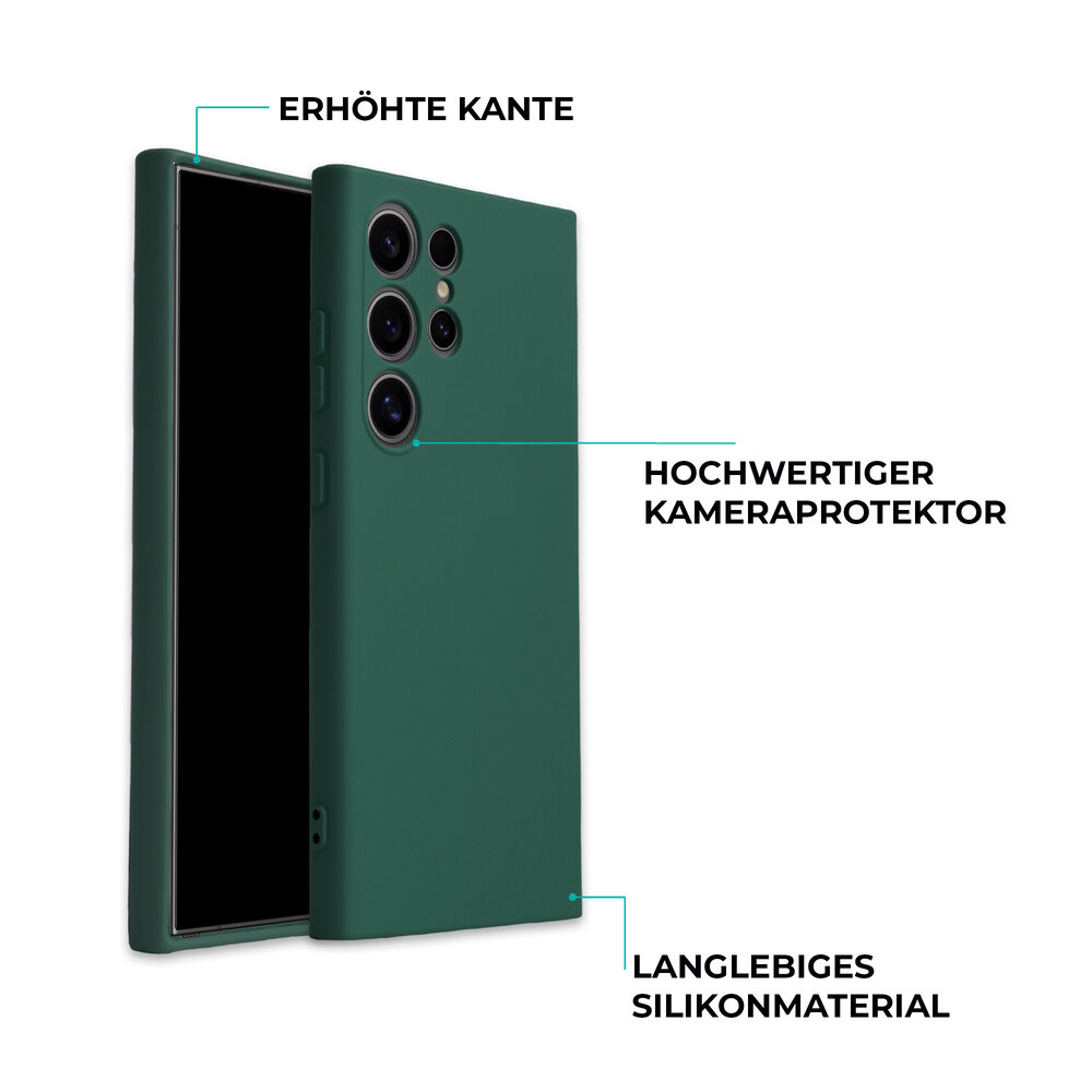 ShieldCase® ShieldCase Samsung Galaxy S24 Ultra Silikonhülle (dunkelgrün) ShieldCase® ShieldCase Samsung Galaxy S24 Ultra Silikonhülle (dunkelgrün)