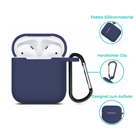 ShieldCase® Shieldcase Apple Airpods Silikonhülle (Dunkelblau) ShieldCase® Shieldcase Apple Airpods Silikonhülle (Dunkelblau)