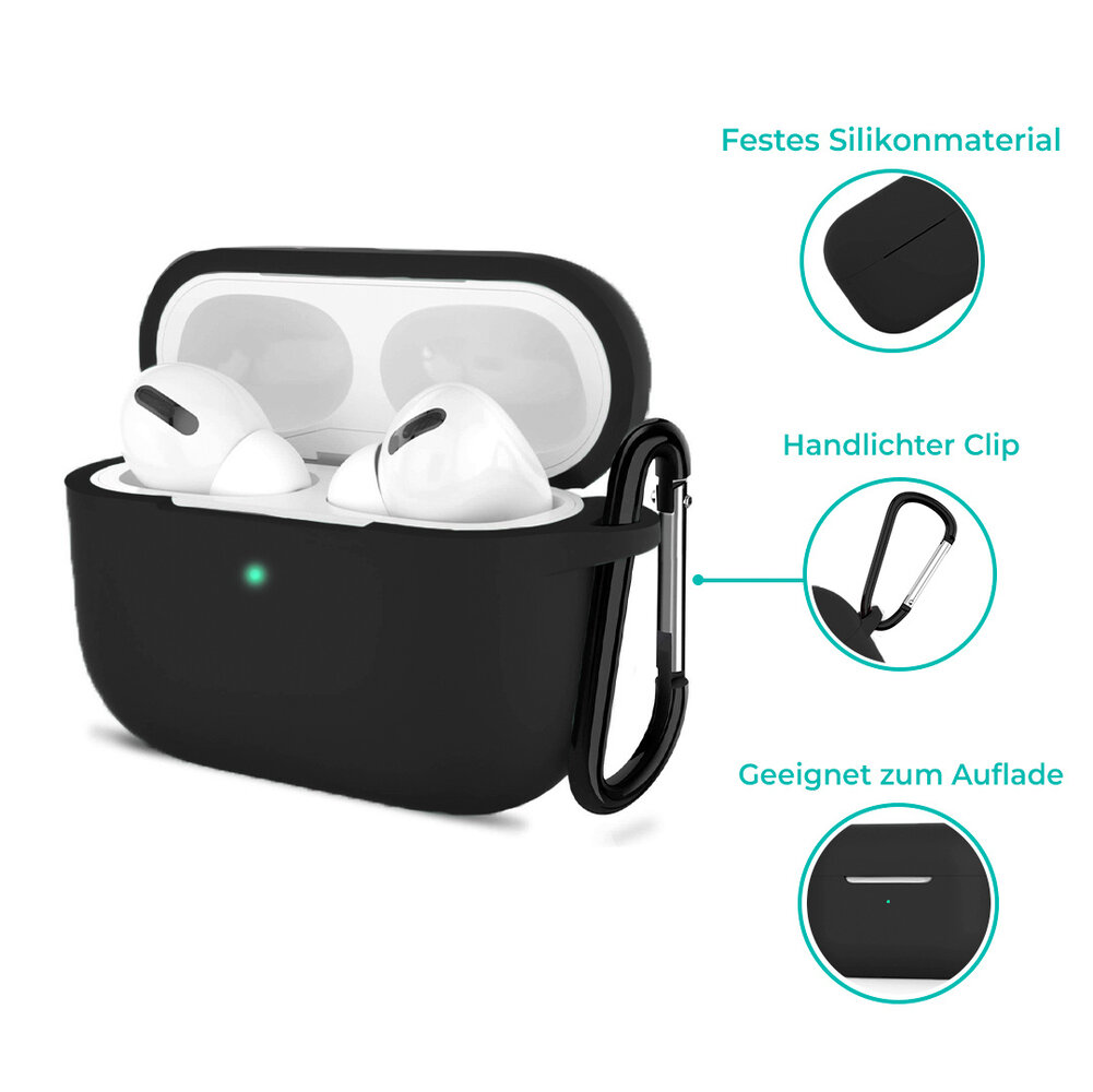 ShieldCase® ShieldCase Airpods Pro 2 Silikonhülle (Schwarz)