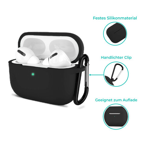 ShieldCase® ShieldCase Airpods Pro 2 Silikonhülle (Schwarz)