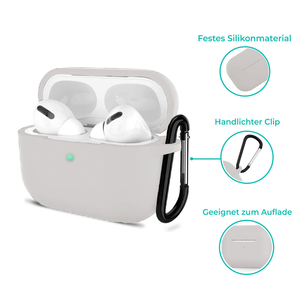 ShieldCase® ShieldCase Airpods Pro 2 Silikonhülle (Grau)