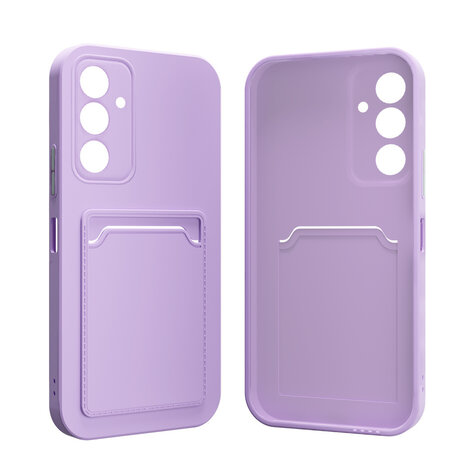 ShieldCase® ShieldCase Samsung Galaxy A15 Silikonhülle mit Kartenhalter (Lila)
