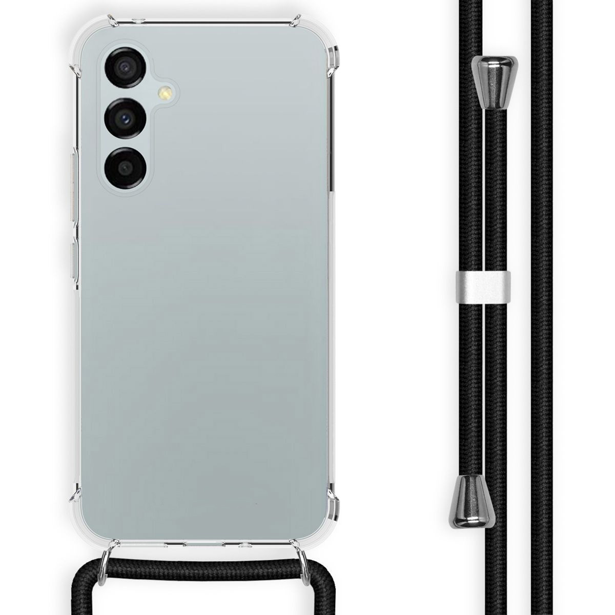 Samsung Galaxy A55 Shock Case mit Band (transparent) - Huellen-shop.de