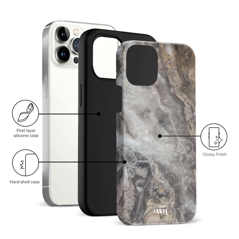 xoxo Wildhearts xoxo Wildhearts Marble Grey River - iPhone 11 Pro Max Hülle xoxo Wildhearts xoxo Wildhearts Marble Grey River - iPhone 11 Pro Max Hülle