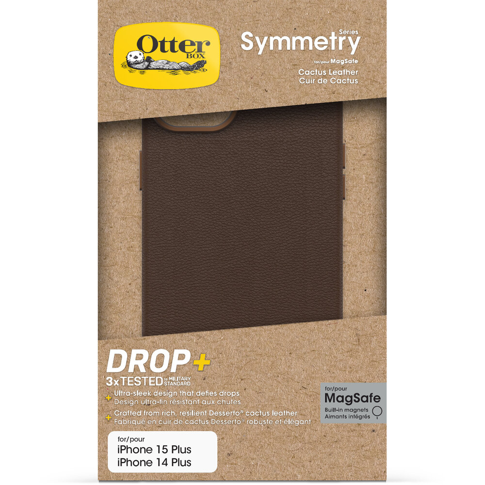 Otterbox OtterBox Symmetry iPhone 14 Plus Hülle Cactus Leder (bruin)