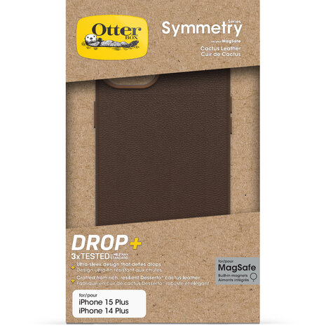 Otterbox OtterBox Symmetry iPhone 14 Plus Hülle Cactus Leder (bruin)