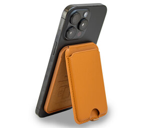 Coverzs Luxus MagSafe Wallet mit Ständer (Braun)