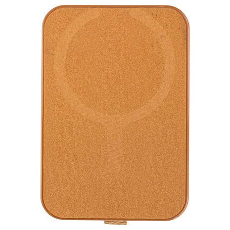 Coverzs Coverzs Luxus MagSafe Wallet mit Ständer (Braun)