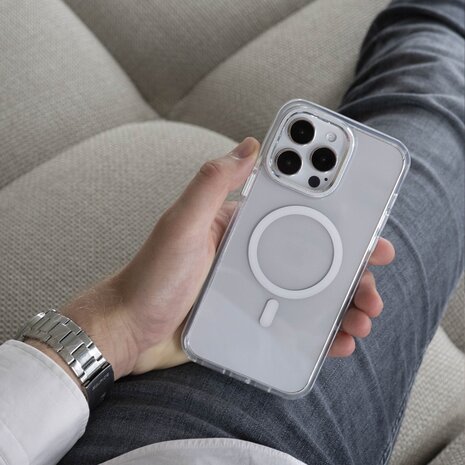 Coverzs Coverzs iPhone 13 Pro Clear Metallic Hülle mit Magsafe (Silber) Coverzs Coverzs iPhone 13 Pro Clear Metallic Hülle mit Magsafe (Silber)