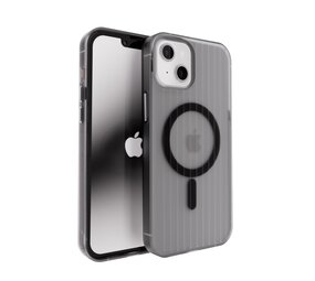 Coverzs iPhone 14 Wavy Hardcase mit Magsafe (Schwarz)