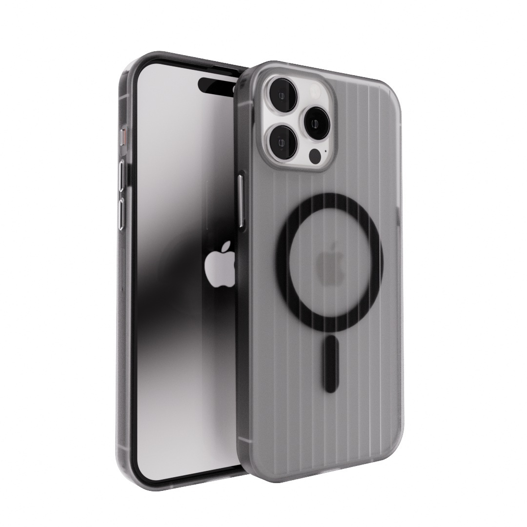 iPhone 15 Pro Wavy Hardcase mit Magsafe (Schwarz) - Huellen-shop.de