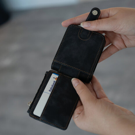 ShieldCase® ShieldCase Samsung Galaxy Z Flip 6 Leder Case Abnehmbare Wallet (Schwarz) ShieldCase® ShieldCase Samsung Galaxy Z Flip 6 Leder Case Abnehmbare Wallet (Schwarz)