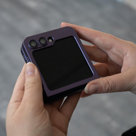 ShieldCase® ShieldCase Samsung Galaxy Z Flip 6 / Z Flip 7 FE Matte Hülle mit Kameraabdeckung (Lila)