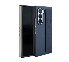 ShieldCase® Samsung Galaxy Z Fold 6 Silikonhülle mit Tragegriff (Dunkelblau)