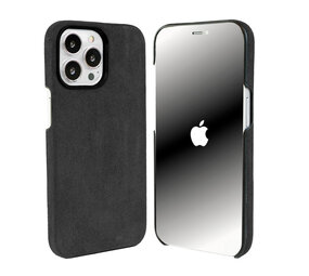 Coverzs iPhone 14 Pro Alcantara MagSafe Hülle (Schwarz)