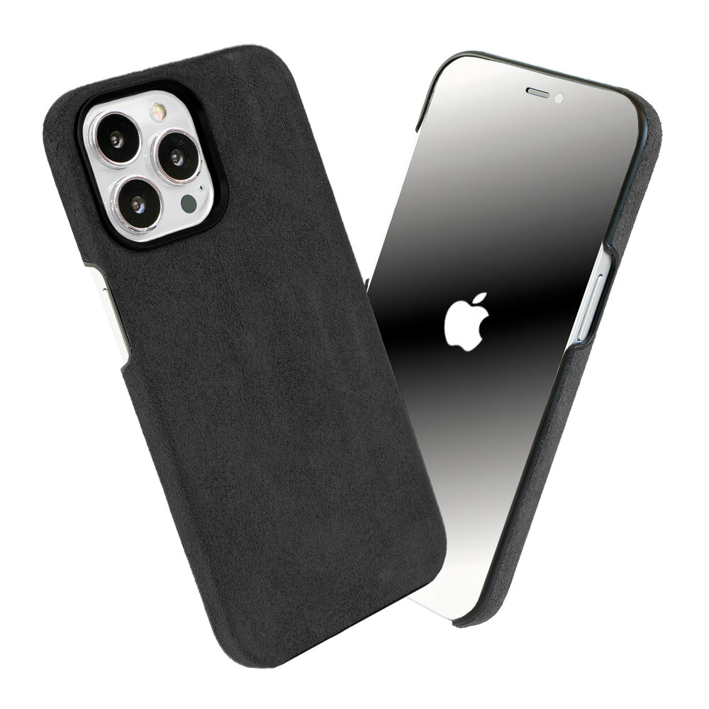 Coverzs Coverzs iPhone 14 Pro Max Alcantara MagSafe Hülle (Schwarz)