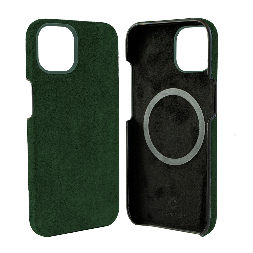 Coverzs Coverzs iPhone 13 Alcantara MagSafe Hülle (Dunkelgrün) Coverzs Coverzs iPhone 13 Alcantara MagSafe Hülle (Dunkelgrün)