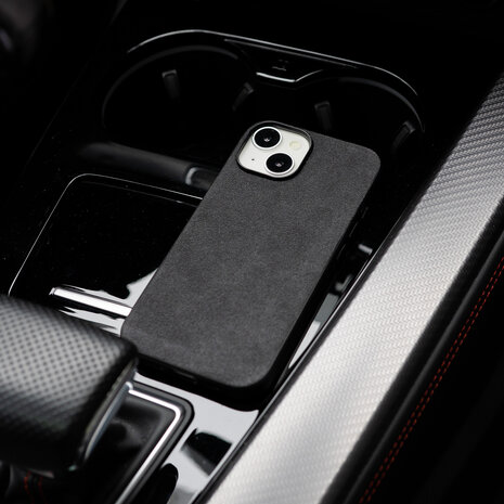Coverzs Coverzs iPhone 15 Alcantara & TPU MagSafe Hülle (Schwarz) Coverzs Coverzs iPhone 15 Alcantara & TPU MagSafe Hülle (Schwarz)
